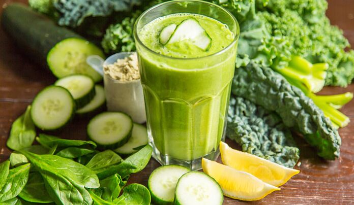 Cucumber and herb-based smoothie is an effective way to burn fat