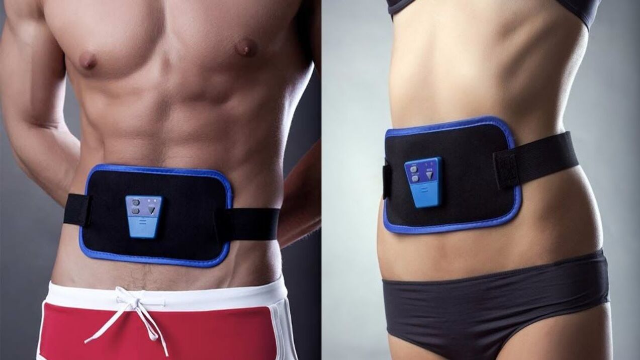 Electric belt for slimming the abdomen